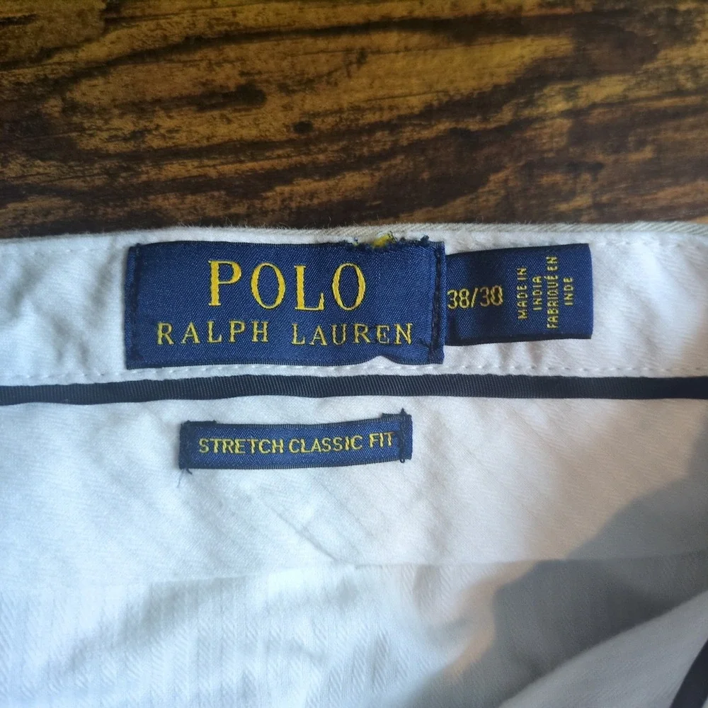 Polo Ralph Lauren Stretch Classic Fit Chino Pants Khaki Tan 38x30 Mens